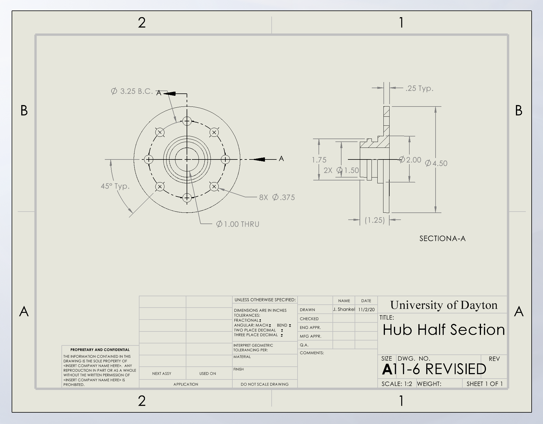 Flange drawing